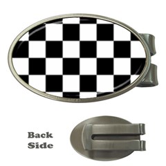 Black White Chess Board Money Clips (oval)  by Ndabl3x