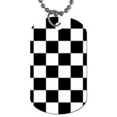 Black White Chess Board Dog Tag (one Side) by Ndabl3x