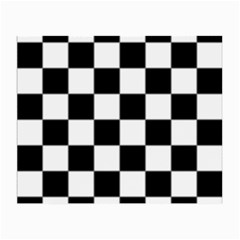 Black White Chess Board Small Glasses Cloth by Ndabl3x