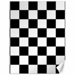 Black White Chess Board Canvas 12  X 16  by Ndabl3x