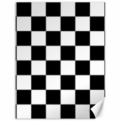 Black White Chess Board Canvas 18  X 24  by Ndabl3x