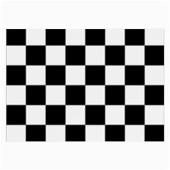 Black White Chess Board Large Glasses Cloth by Ndabl3x