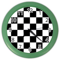 Black White Chess Board Color Wall Clock by Ndabl3x