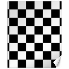 Black White Chess Board Canvas 11  X 14  by Ndabl3x