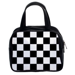 Black White Chess Board Classic Handbag (two Sides) by Ndabl3x