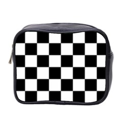 Black White Chess Board Mini Toiletries Bag (two Sides) by Ndabl3x