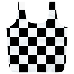 Black White Chess Board Full Print Recycle Bag (xl) by Ndabl3x