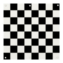 Black White Chess Board Banner And Sign 3  X 3  by Ndabl3x