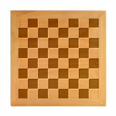 Black White Chess Board Wood Photo Frame Cube by Ndabl3x