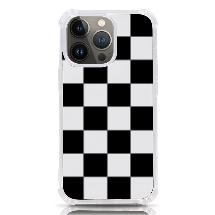 Black White Chess Board iPhone 13 Pro TPU UV Print Case