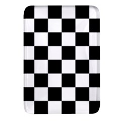 Black White Chess Board Rectangular Glass Fridge Magnet (4 Pack)