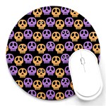 Halloween Skull Pattern Round Mousepad Front