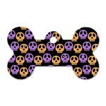 Halloween Skull Pattern Dog Tag Bone (One Side) Front