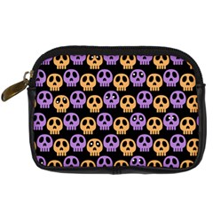 Halloween Skull Pattern Digital Camera Leather Case by Ndabl3x