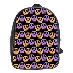 Halloween Skull Pattern School Bag (large) by Ndabl3x