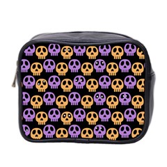 Halloween Skull Pattern Mini Toiletries Bag (two Sides) by Ndabl3x