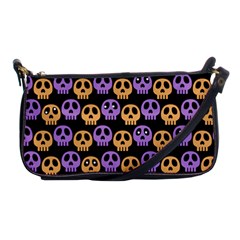 Halloween Skull Pattern Shoulder Clutch Bag by Ndabl3x