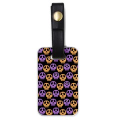 Halloween Skull Pattern Luggage Tag (one Side) by Ndabl3x