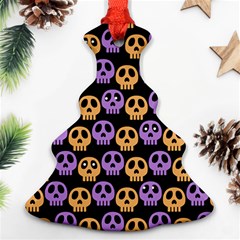 Halloween Skull Pattern Ornament (christmas Tree)  by Ndabl3x