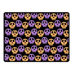 Halloween Skull Pattern Two Sides Fleece Blanket (small) by Ndabl3x