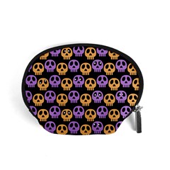 Halloween Skull Pattern Accessory Pouch (small) by Ndabl3x