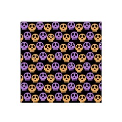 Halloween Skull Pattern Satin Bandana Scarf 22  X 22  by Ndabl3x