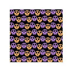 Halloween Skull Pattern Square Satin Scarf (30  X 30 ) by Ndabl3x