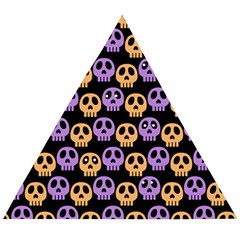 Halloween Skull Pattern Wooden Puzzle Triangle by Ndabl3x