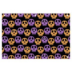 Halloween Skull Pattern Banner And Sign 6  X 4  by Ndabl3x