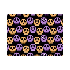 Halloween Skull Pattern Premium Plush Fleece Blanket (mini) by Ndabl3x