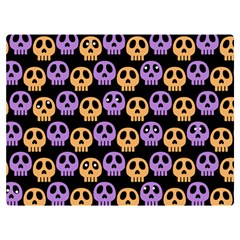 Halloween Skull Pattern Premium Plush Fleece Blanket (extra Small) by Ndabl3x