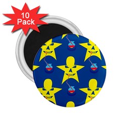 Blue Yellow October 31 Halloween 2 25  Magnets (10 Pack)  by Ndabl3x