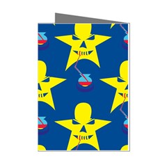 Blue Yellow October 31 Halloween Mini Greeting Cards (pkg Of 8) by Ndabl3x