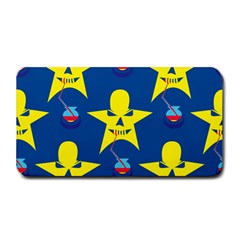 Blue Yellow October 31 Halloween Medium Bar Mat by Ndabl3x