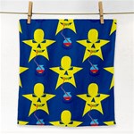 Blue Yellow October 31 Halloween Face Towel Front