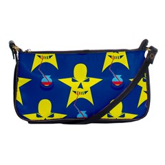 Blue Yellow October 31 Halloween Shoulder Clutch Bag by Ndabl3x