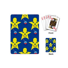 Blue Yellow October 31 Halloween Playing Cards Single Design (mini) by Ndabl3x