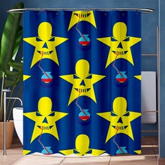 Blue Yellow October 31 Halloween Shower Curtain 60  X 72  (medium)  by Ndabl3x