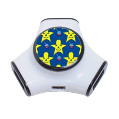 Blue Yellow October 31 Halloween 3-port Usb Hub