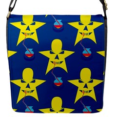 Blue Yellow October 31 Halloween Flap Closure Messenger Bag (s) by Ndabl3x