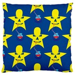 Blue Yellow October 31 Halloween Standard Premium Plush Fleece Cushion Case (Two Sides) Front