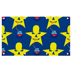 Blue Yellow October 31 Halloween Banner And Sign 7  X 4  by Ndabl3x