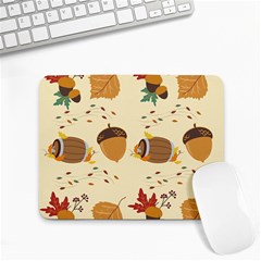 Leaves Foliage Acorns Barrel Small Mousepad by Ndabl3x