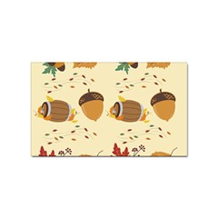 Leaves Foliage Acorns Barrel Sticker Rectangular (100 Pack) by Ndabl3x