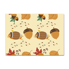 Leaves Foliage Acorns Barrel Sticker A4 (10 Pack) by Ndabl3x