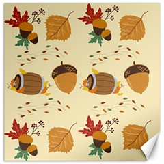 Leaves Foliage Acorns Barrel Canvas 20  X 20  by Ndabl3x