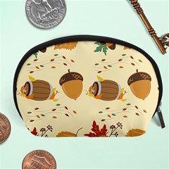 Leaves Foliage Acorns Barrel Accessory Pouch (large) by Ndabl3x