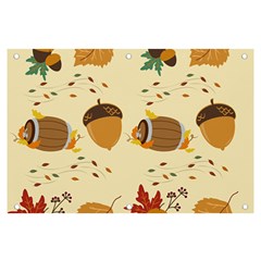 Leaves Foliage Acorns Barrel Banner And Sign 6  X 4  by Ndabl3x