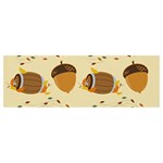 Leaves Foliage Acorns Barrel Banner and Sign 12  x 4  Front