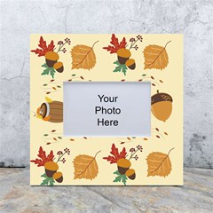 Leaves Foliage Acorns Barrel White Box Photo Frame 4  X 6 